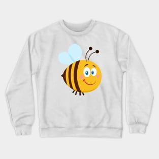 Cute Bee Cartoon Character Crewneck Sweatshirt